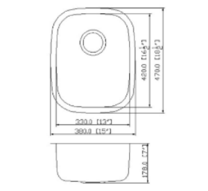 Bar Sink Crescent Stainless Steel Specs