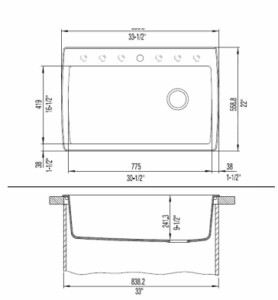 COMPOSITE 33 SINGLE BOWL SINK MORE INFO
