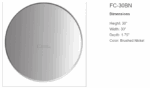 ROUND MIRROR BRUSHED NICKEL FC 30BN