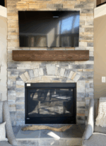 TV PREP WOOD BLOCK MANTLE PIC