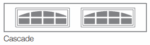 so611 CHI Overhead Door Arched Glass Single Row Cascade