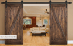 BARN DOOR STAINED KNOTTY PINE