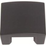 sch61 Cabinet Hdwr Throughout Grp 1F Centinel Solid Square Knob Black