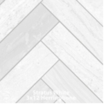 TYVARIAN STRATUS WHITE 3X12 HERRINGBONE