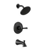 Shower Tub Faucet Delta Kayra Matte Black