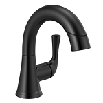 Vanity Faucet Delta Kayra Single Pull Down Handle Matte Black